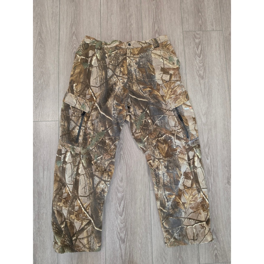 Field & Stream No Scent Silver Camo Fleece Hunting Cargo Pants Mens XL see pics